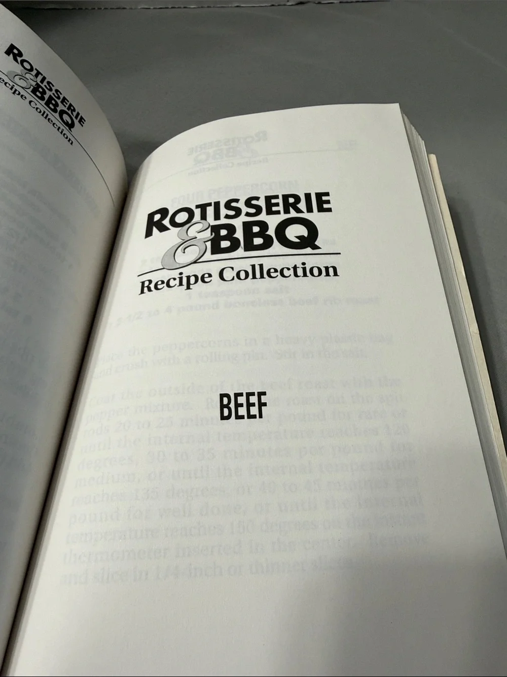Rotisserie & BBQ Recipe Collection Cookbook Red Cover Paperback by Ron Popeil